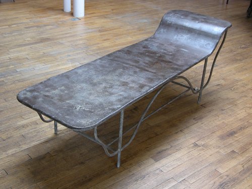 Appraisal: actually comfortable Artist American Title Steel Chaise Lounge Date early