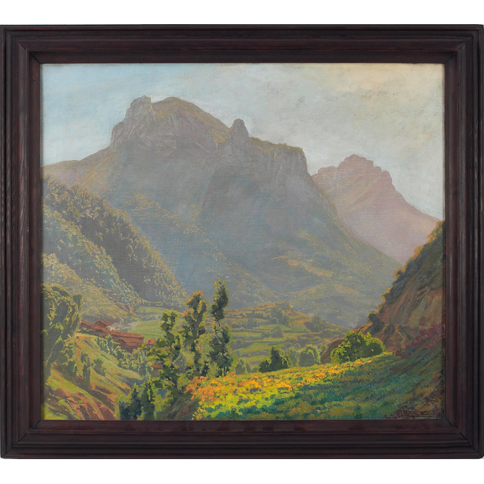 Appraisal: Francisco Nunez De Celis Spanish - ''MountainLandscape '' c oil