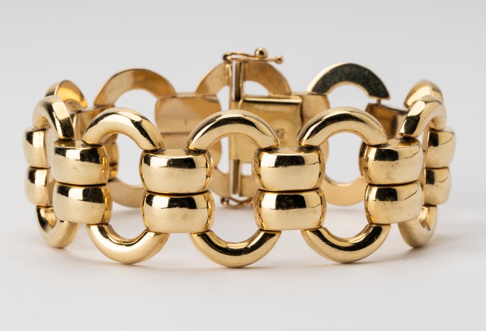 Appraisal: KARAT YELLOW GOLD BRACELET inches grams Condition