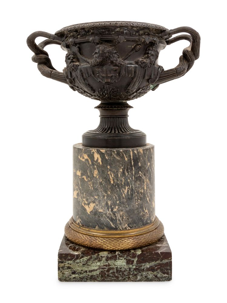 Appraisal: A Grand Tour Bronze Model of the Warwick Vase A