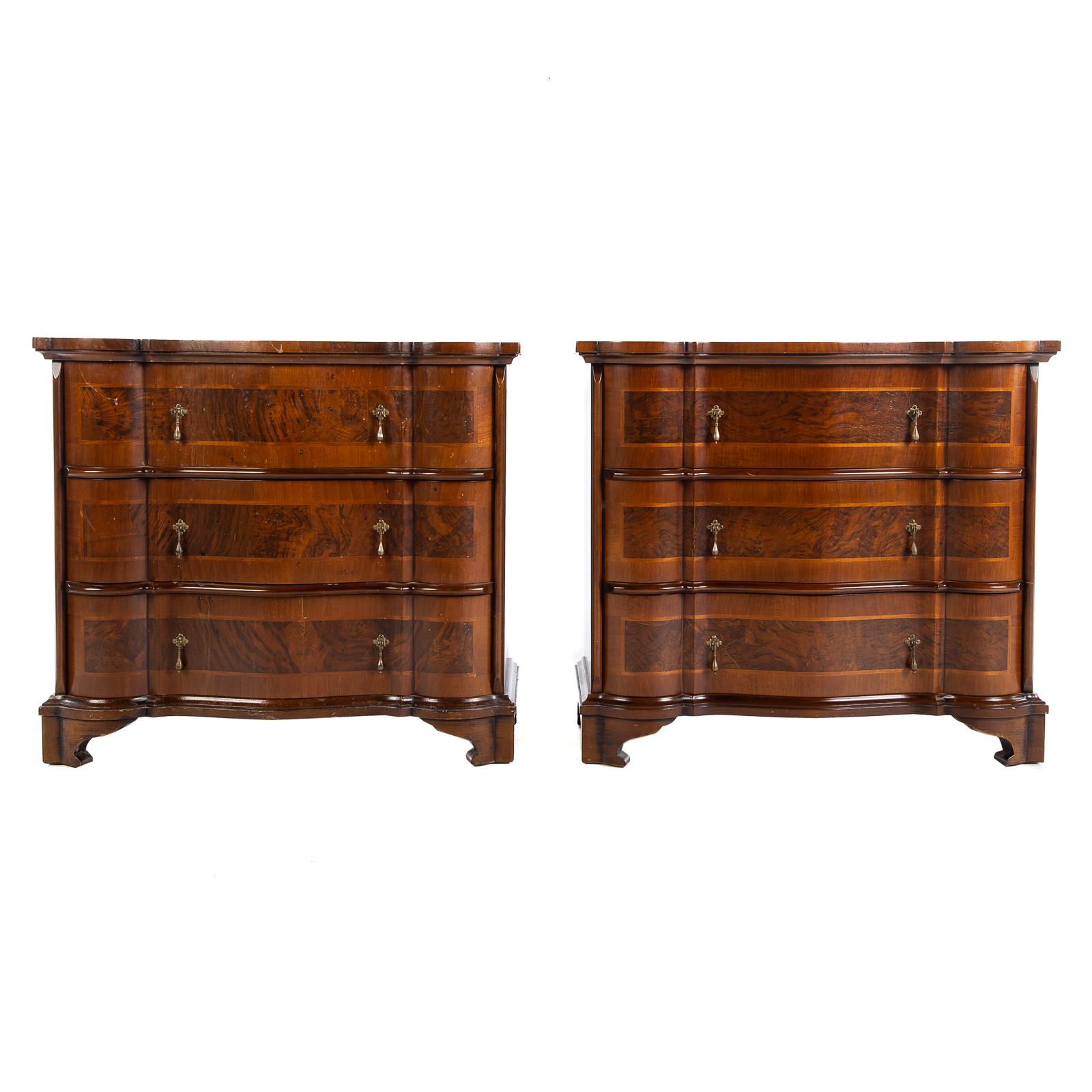 Appraisal: A PAIR OF CONTINENTAL STYLE DIMINUTIVE SIDE CHEST Made by