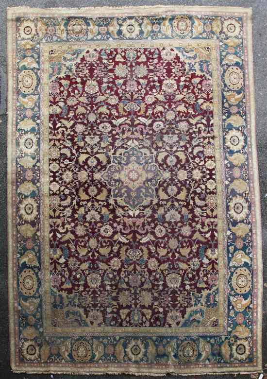 Appraisal: A 's Tabriz carpet with field of scrolling foliage on