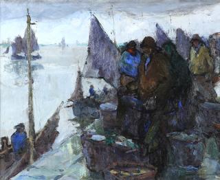 Appraisal: Painting Armin Hansen Armin Hansen American - Fisherman on the