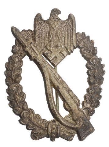 Appraisal: Original German WWII Infantry Assault Badge issued to Waffen-SS and