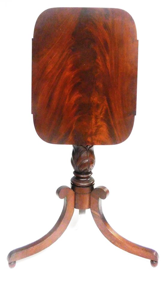 Appraisal: Late th early th C tilt-top table mahogany oblong top