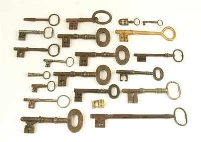 Appraisal: A small collection of twenty keys th and th century