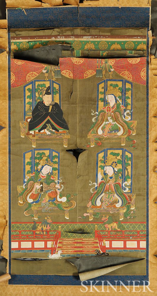 Appraisal: Hanging Scroll Depicting the Shinto Kami Japan depicting a male