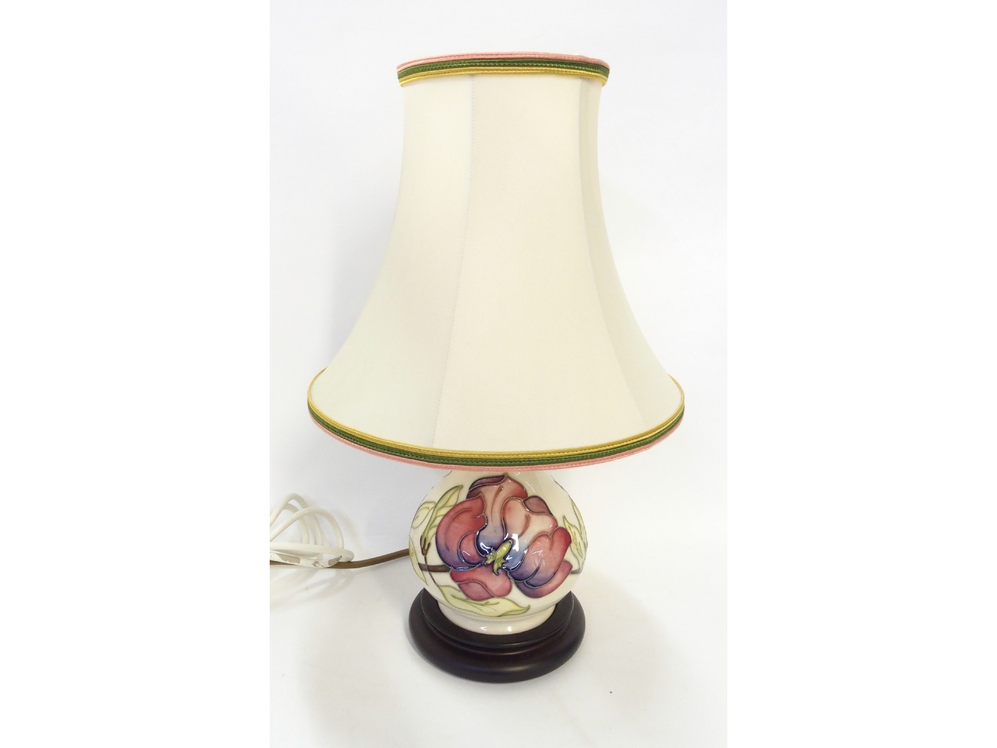 Appraisal: Moorcroft magnolia table lamp