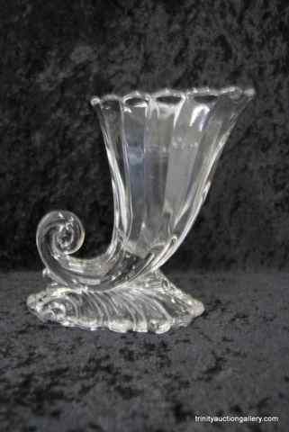 Appraisal: Heisey Glass Cornucopia '' Horn VaseProduced by Heisey Glass Company