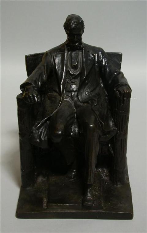 Appraisal: DANIEL CHESTER FRENCH AMERICAN - SEATED LINCOLN A later cast