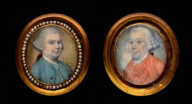 Appraisal: AN OVAL MINIATURE portrait study of a gentleman with wig