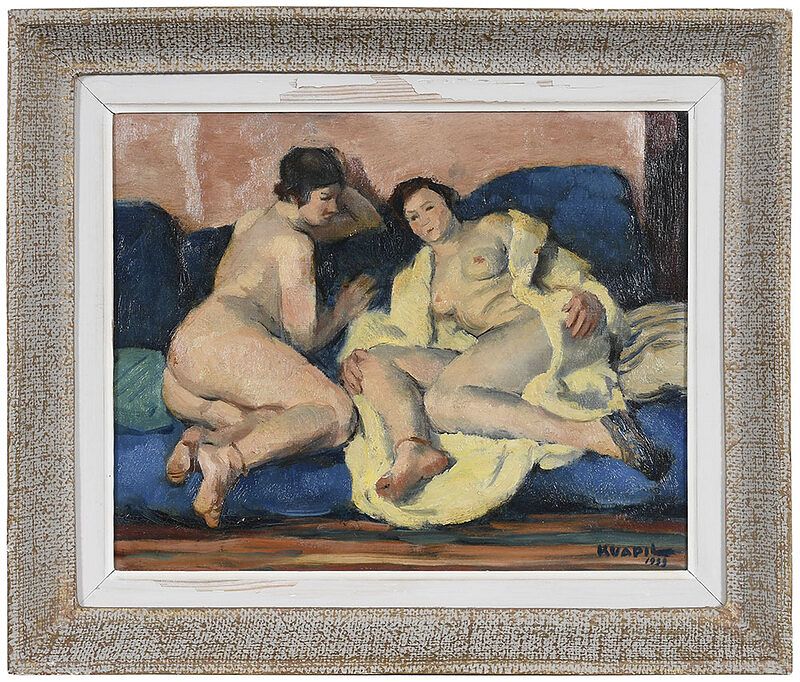 Appraisal: Charles Kvapli Belgian - Two Nudes signed lower right Kvapil