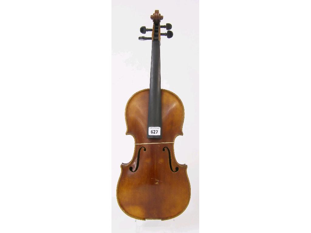 Appraisal: Czechoslovakian violin by and labelled Richard Gareis Gegerimdet cm