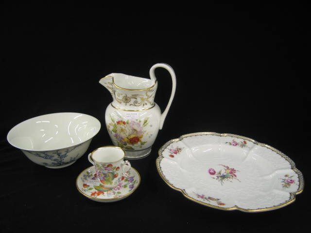 Appraisal: Pcs Lenox Porcelain floral decorations pitcher cups saucer bowl servers