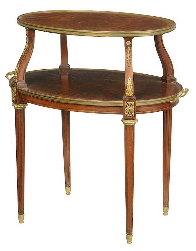 Appraisal: Louis XVI Style Ormolu Mounted Cabaret Table French late th