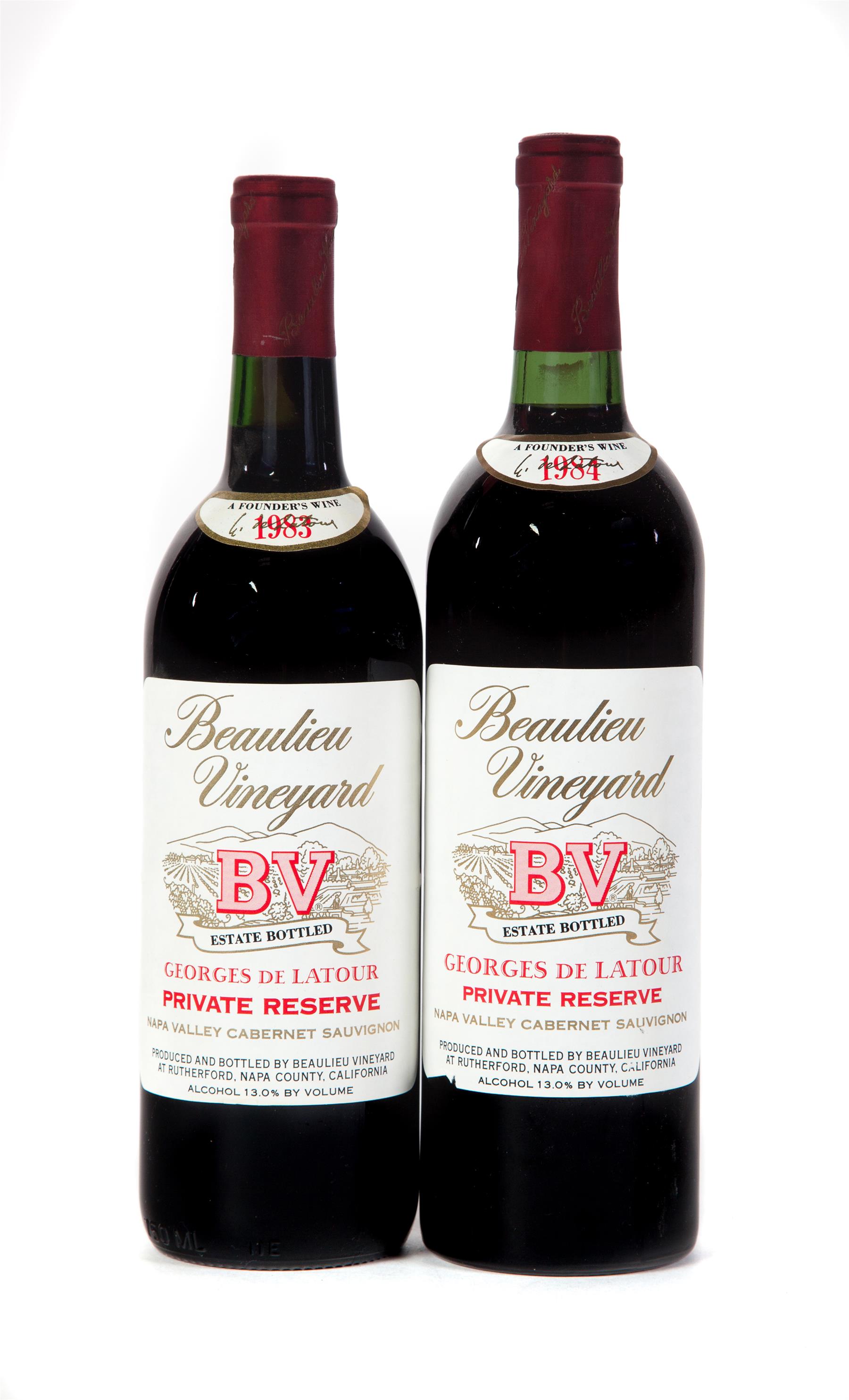 Appraisal: BEAULIEU VINEYARD BV GEORGES DE LATOUR PRIVATE RESERVE CABERNET SAUVIGNON