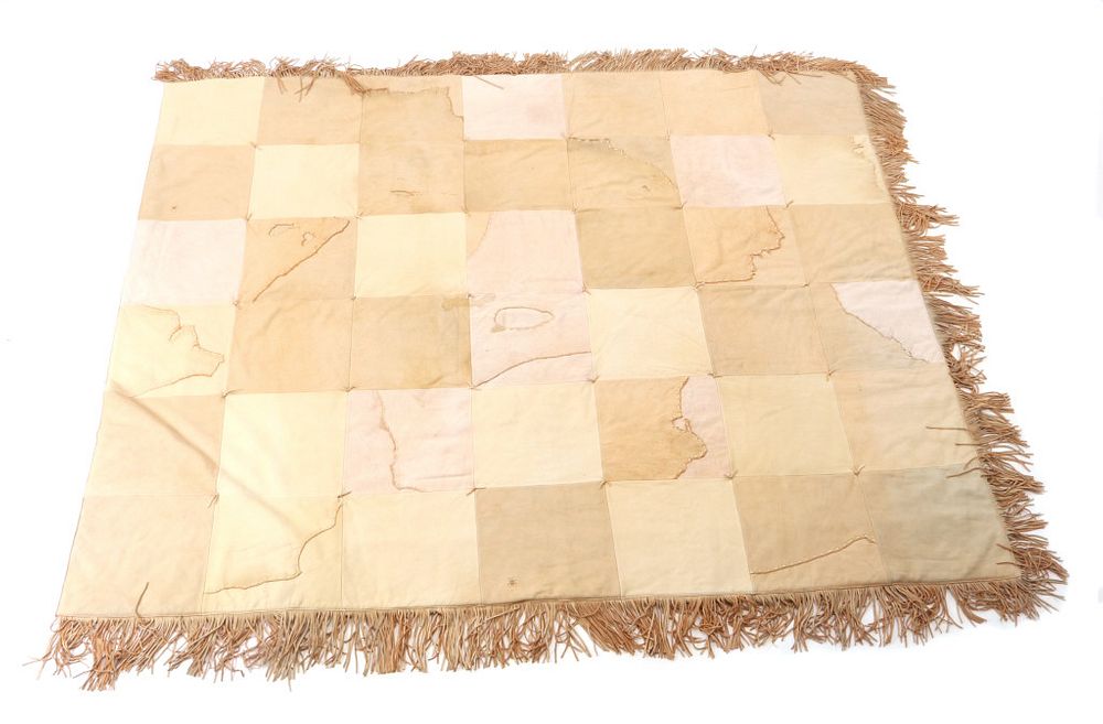 Appraisal: Montana Calf Hide Patch Work Stagecoach Blanket Featured in this