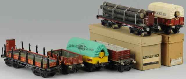 Appraisal: FREIGHT CARS GROUPING Assorted lot includes three Marklin gondolas one