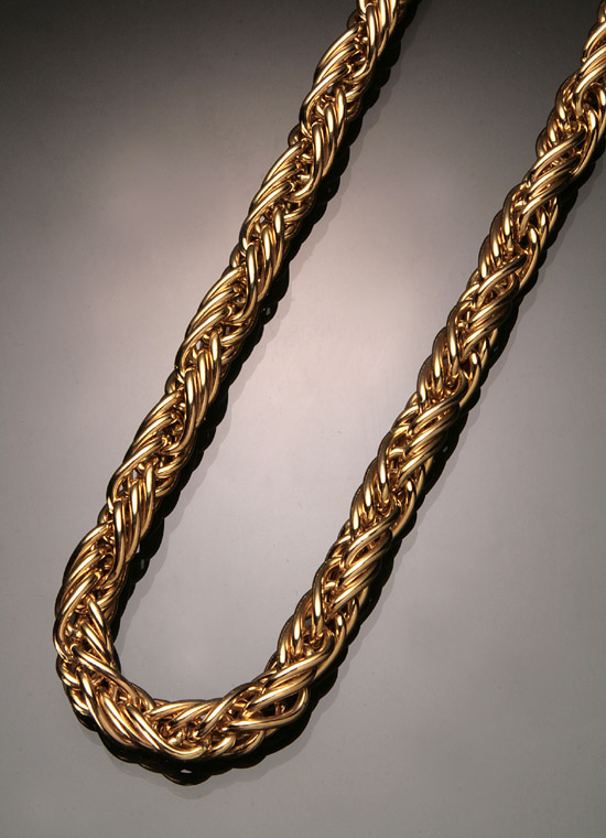 Appraisal: Italian Matinee Length -Karat Yellow-Gold Cable-Link Necklace Weight dwt Length