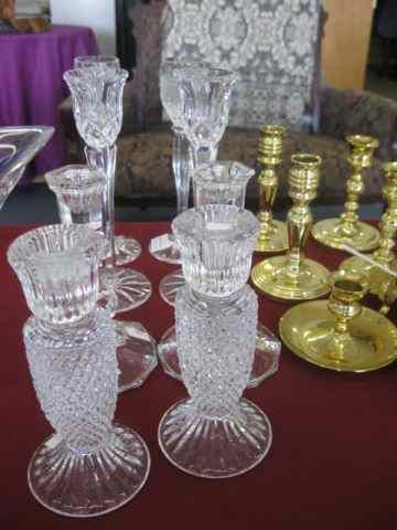 Appraisal: Pair Crystal Candlesticks excellent