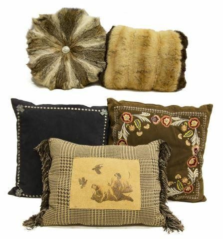 Appraisal: lot of Designer throw pillows including Double D Ranch comprising