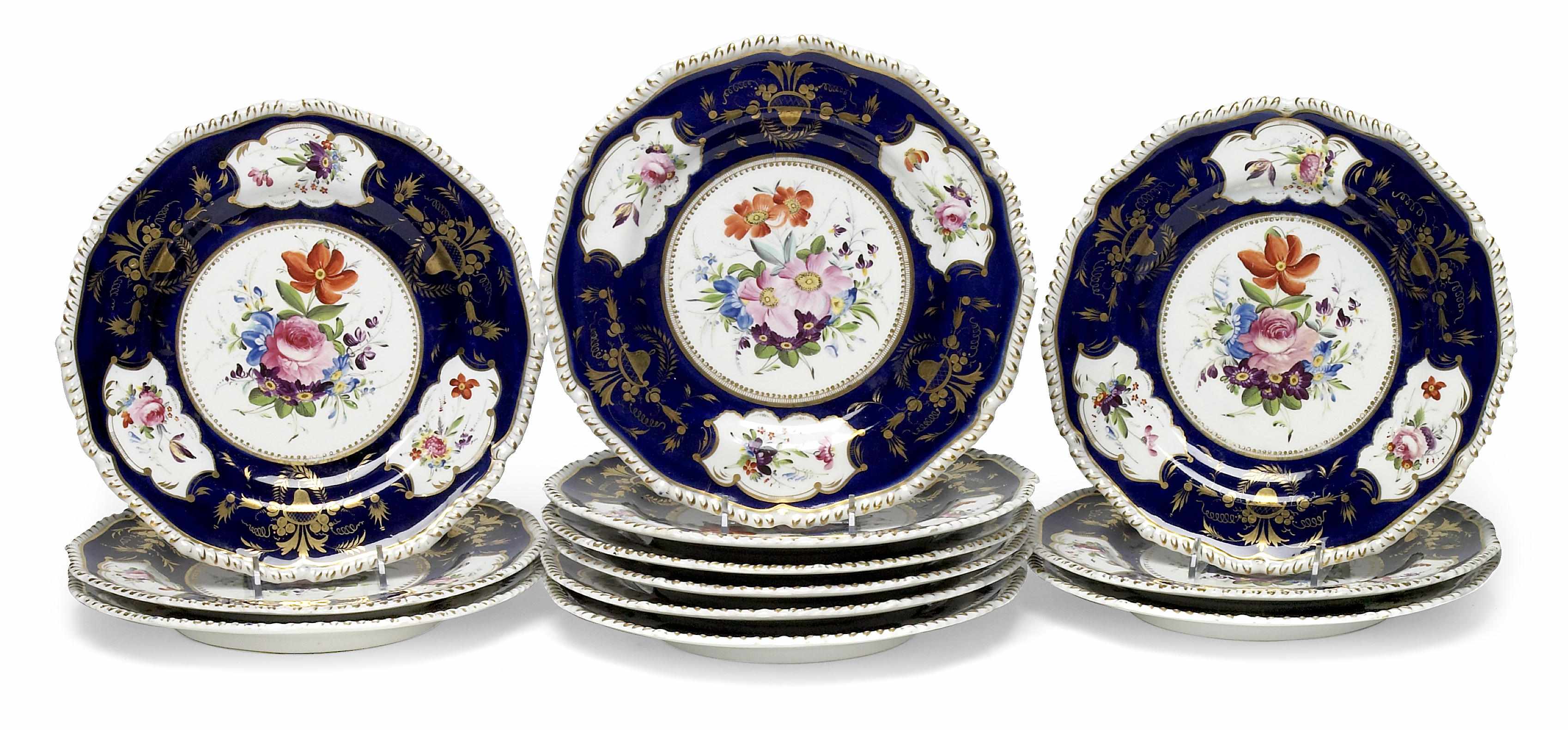 Appraisal: A set of twelve Derby porcelain plates first quarter th