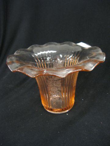 Appraisal: Pink Depression Glass Vase flora form tall