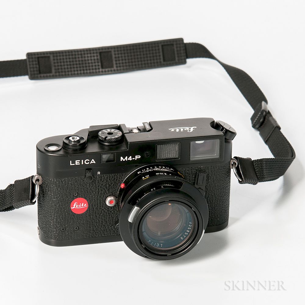 Appraisal: Black Leica M -P Camera and Summicron Lens Black Leica