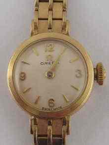 Appraisal: A carat gold Omega lady's wrist watch on original matching