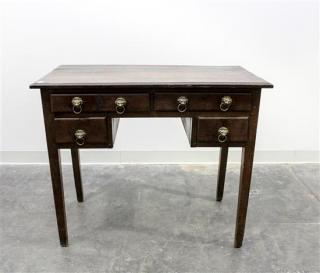 Appraisal: A George III Oak Writing Table th century having a