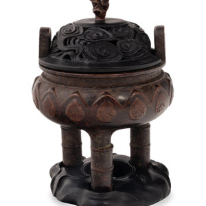 Appraisal: A Chinese Bronze Incense Burner Late th Early th Century