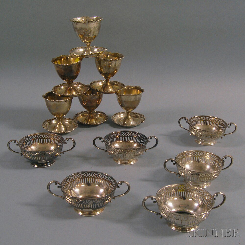 Appraisal: Two Small Sets of Sterling Silver Tableware a set of