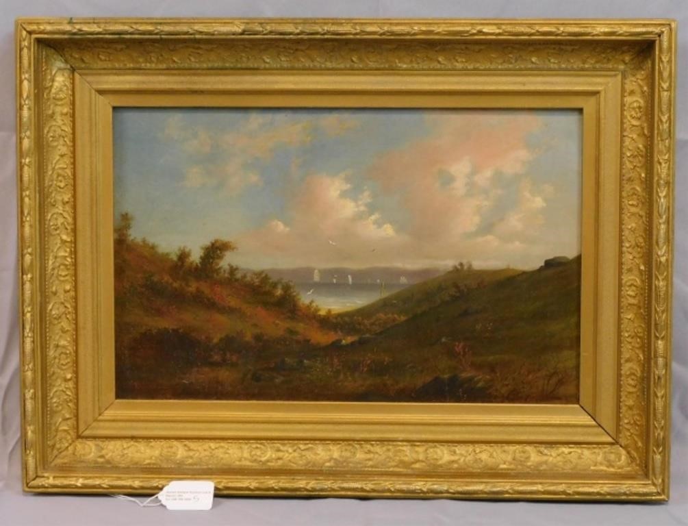 Appraisal: LEMUEL D ELDRED - MASSACHUSETTS OILpainting on canvas depicting a