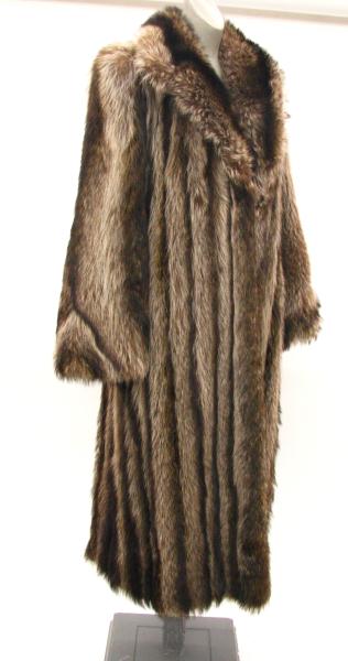 Appraisal: Full length fur coat raccoon good condition approximately size