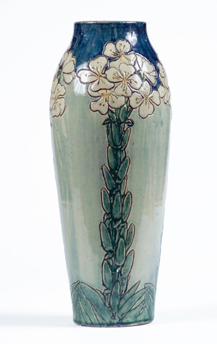 Appraisal: NEWCOMB COLLEGE Tall and early vase carved by Harriett Joor