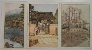 Appraisal: Hiroshi Yoshida woodblocks Hiroshi Yoshida Japanese - - ''Garden in