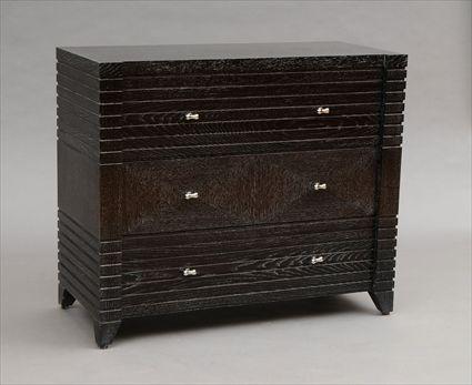 Appraisal: Contemporary Limed Oak Chest of Drawers x x in