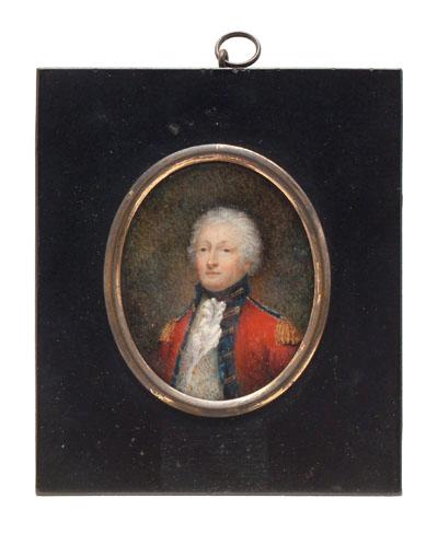 Appraisal: Fine th century British miniature portrait titled verso quot Col