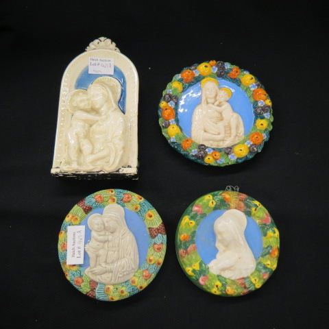 Appraisal: Della Robbia Ceramic Plaques madonna child to