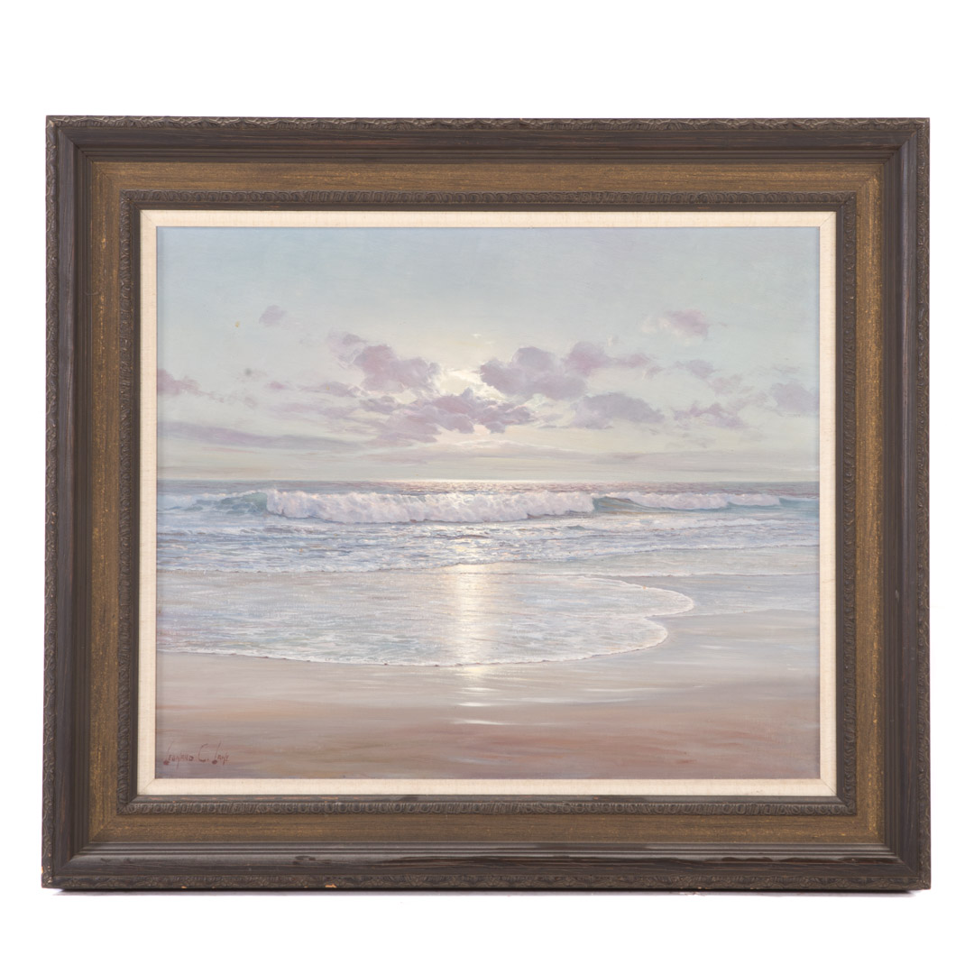 Appraisal: Leonard C Lane Sunlit Seascape oil on canvas American -