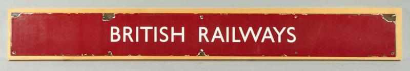 Appraisal: Porcelain British Railroad Sign Description Minor porcelain loss throughout mostly