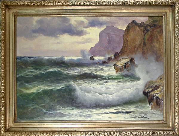 Appraisal: Guido Odierna Italian Crashing Waves signed 'Guido Odierna' lower right