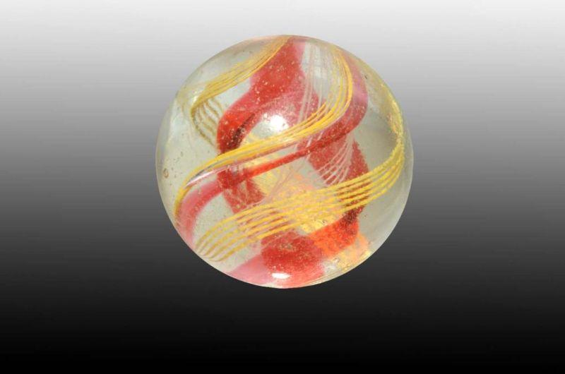 Appraisal: Single Pontil Swirl Marble Description Three-stage Condition Size