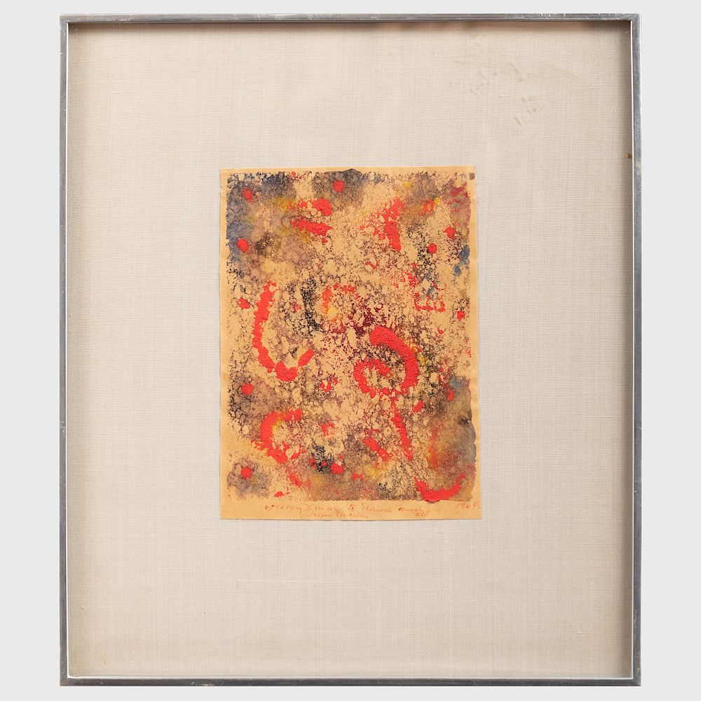 Appraisal: Mark Tobey - Christmas Card Monotype on paper signed 'Mark'