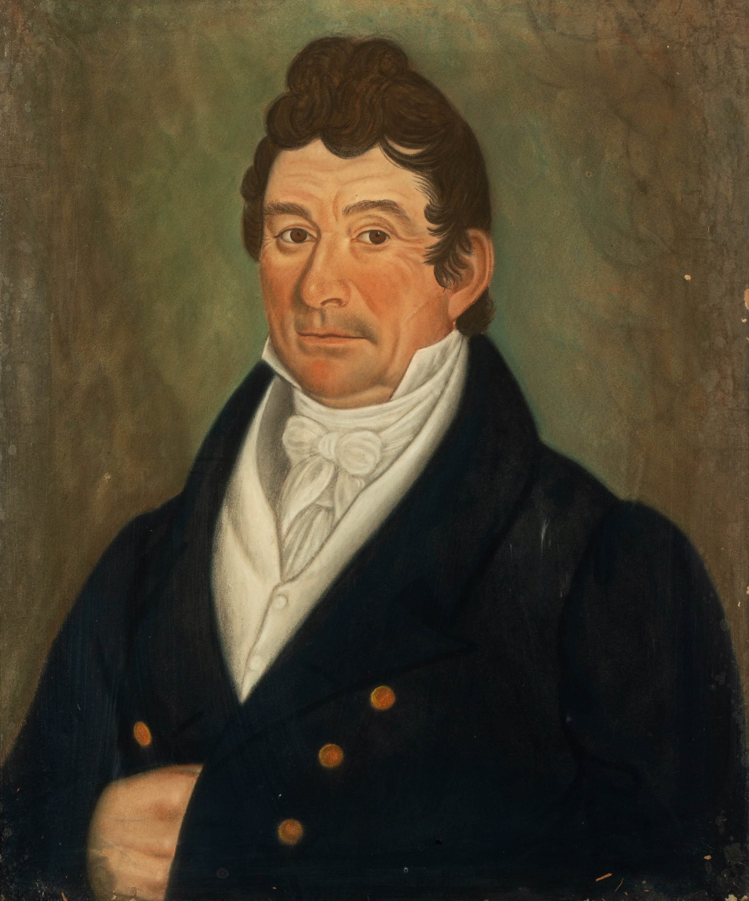 Appraisal: ATTRIBUTED TO MICAH WILLIAMS - PORTRAIT OF A GENTLEMAN IN