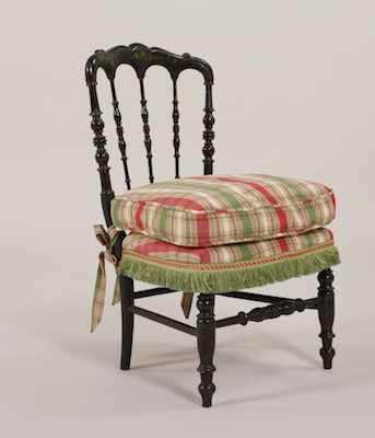 Appraisal: A Victorian Child's Side Chair With a turned spindled back