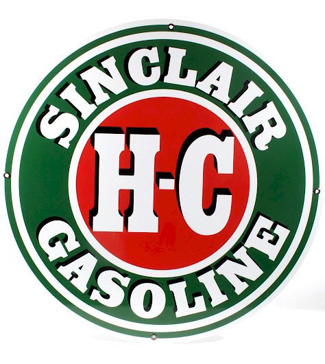 Appraisal: Sinclair H-C Gasoline Petroliana Advertising Sign This lot offers a