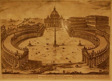 Appraisal: BARBAULT VEDUTA DELLA BASILICA E PIAZZA DE PIETRO IN VATICANO