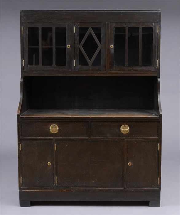 Appraisal: BRUNO PAUL BLACK STAINED OAK TYPENM BEL CABINET The flat