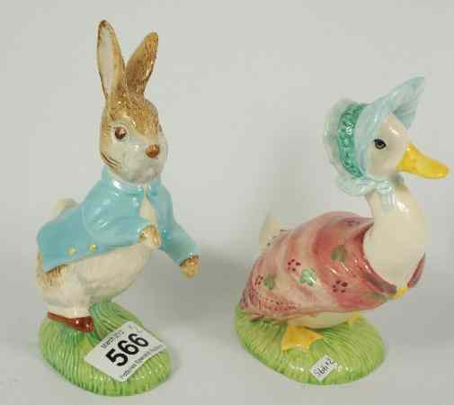 Appraisal: Beswick Large Sized Beatrix Potter Figures Jemima Puddle Duck and